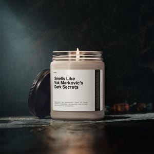 Smells Like Vuk Markovic Dark Secrets Candle | Scented Soy Candle 9oz