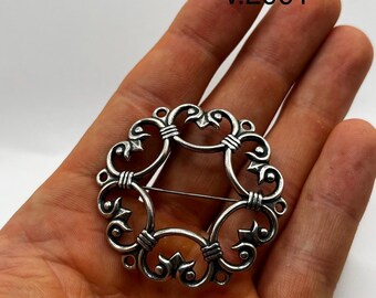 Kalevala Sterling Silver Suotniemen Solki Brooch Vintage 2001 Finnish Heart Pin Scandinavian Jewelry Unique Birthday Gift Her
