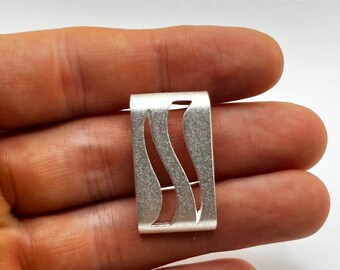 Kalevala Virta Pendant Only Sterling Silver Vintage Modernist Wave Cutout Finnish Jewelry Scandinavian Unique Birthday Gift Her