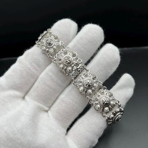 Vintage 813 Silber Armband von L.Gunnari 16 mm, 19 cm