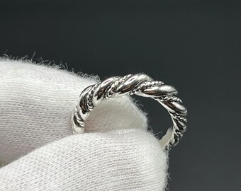 Kalevala Halikon Lampelan Kierresormus Ring Sterling Silver 925 Vintage Finnish Scandinavian Jewelry Unique Gift Her Size 16mm