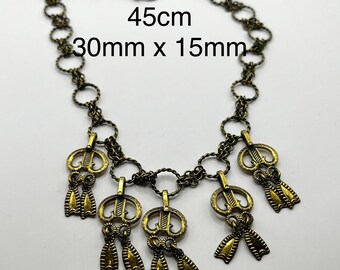 Kalevala Viipurin Rinkeli Necklace Vintage Bronze Finnish Pretzel Charm Scandinavian Jewelry Unique Birthday Gift Her Statement
