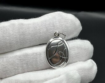 Kalevala Tahdon Asia Pendant Sterling Silver 925 Finnish Scandinavian Jewelry Unique Birthday Gift Her Statement Piece 25x18mm