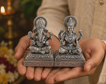 Messing Lakshmi Ganesh Idol Set | Hinduistische Gottstatuen, Wohlstandsdekor