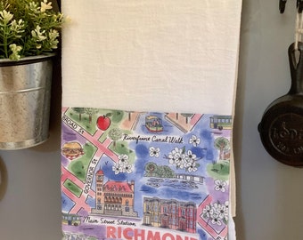 Flour Sack Richmond Virginia Tea Towel Feed Sack Kitchen