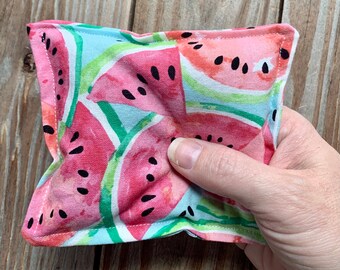 Natural Owie bags, Ouchie Bags, Hot/Cold Therapy Bags flaxseed Watermelon