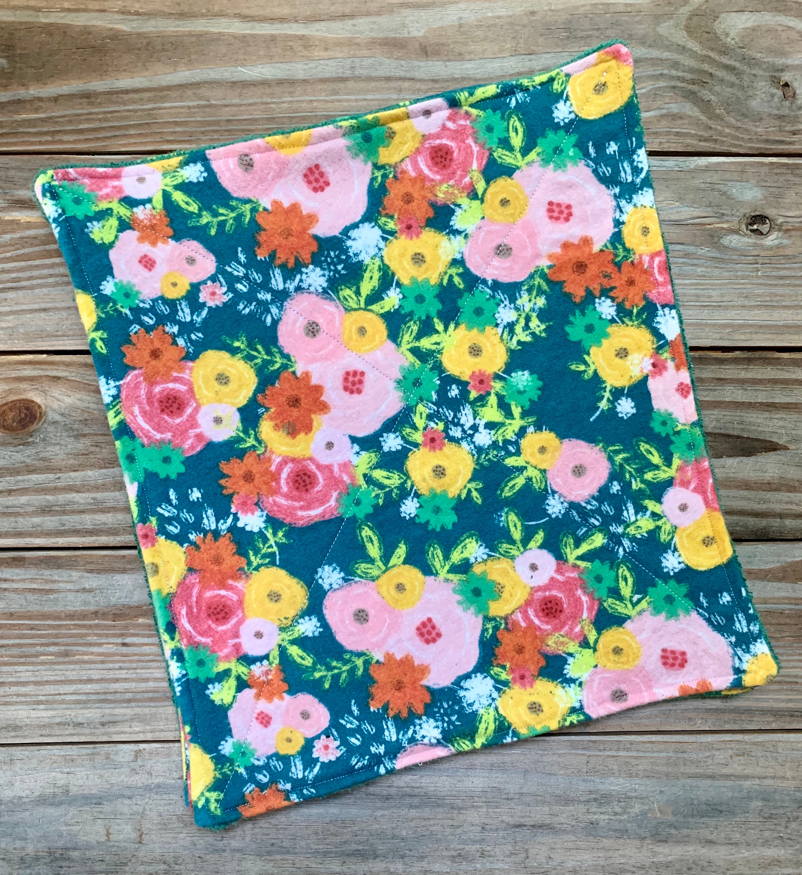 Floral Paperless Towels Flannel and Terry Cloth Set of 6 or 10 Etsy