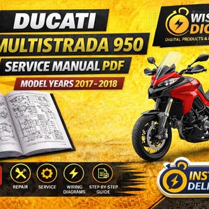 Ducati Multistrada 950 Service Manual PDF (2017-2018) | Workshop Repair Guide | Factory Manual | Wiring Diagrams | Instant Download