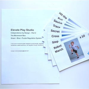 Montessori Movement Cards | Executive Function Routine System | Kids Regulation Tools (Digital Download)