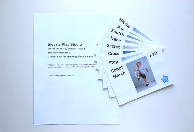 Montessori Movement Cards | Executive Function Routine System | Kids Regulation Tools (Digital Download) image 1