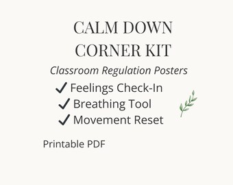 Zestaw „Kącik spokoju” | Plakaty dotyczące regulacji emocji w klasie (do druku w formacie PDF)