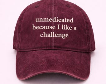 Funny Mental Health Hat Embroidered Cap Gift for Friend, anxiety adhd gift