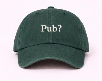 funny embroidered baseball cap, British pub culture funny summer hat