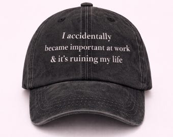 Embroidered Cap – Office Humor, Coworker Gift, funny work stress slogan