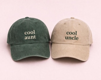 Personalized Embroidered Cap, Aunt Uncle Gift, Custom Family Hat