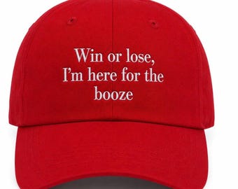 England Football Fan Cap, Funny Booze Quote Embroidered Baseball Hat