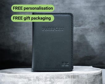 Leren paspoorthouder voor 2 personen, gepersonaliseerde portemonnee voor koppels, huwelijksreiscadeau