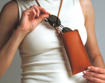 Gepersonaliseerde leren brillenkoker, aangepast lenzenvloeistofzakje voor heren en dames, zonnebrilhouder