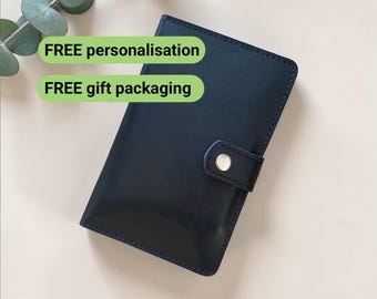 Gepersonaliseerde leren reisportemonnee, familiepaspoortomslag, 4 paspoorthouders, paspoorthouder