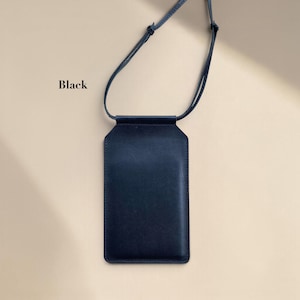 Leather Crossbody Phone Bag, Small Crossbody Phone Purse, Handmade Phone Bag, Slim Phone Pouch, Leather Phone Pouch Crossbody image 17
