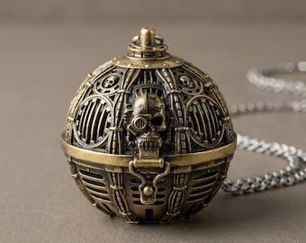 Warhammer Mechanicus Incense Orb Pendant Necklace Brass Game Jewelry Accessory