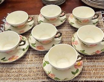 Desert Rose by Franciscan, Coffee Cups and Saucers