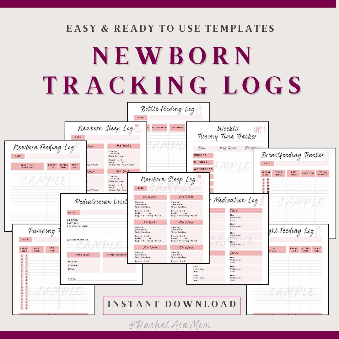 Lintern Tracking Log THE ULTIMATE Newborn Tracking Logs *BUNDLE* - Etsy