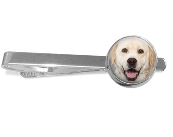 Tieclip with graphics Men Jewelry with dogs Gift for Men Tie clasp with chain Labrador Retriever Tie clip with a dog Sketch style dog
