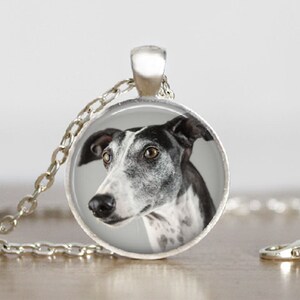 Your Greyhound Dog's Photo on a Pendant Necklace Gift for Dog Mom or Dad Dog Keepsake Jewelry Photo Memorial Jewelry Personalized Dog Gift