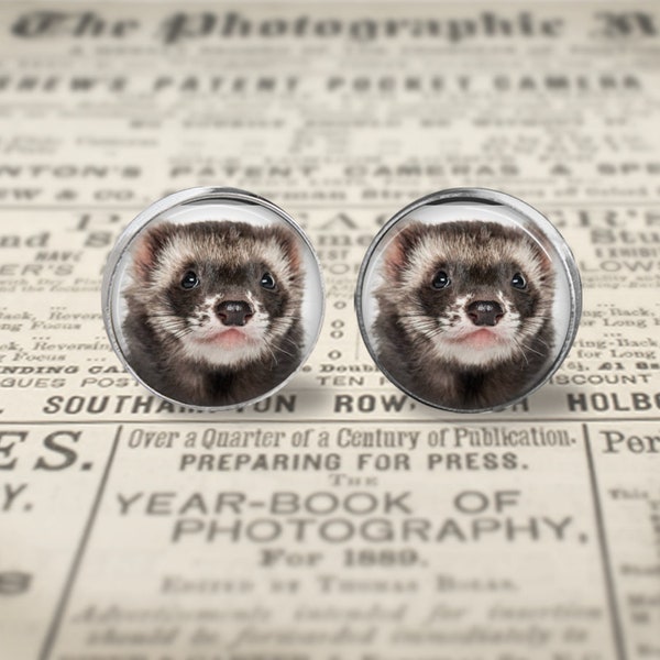 Your Ferret's Photo on Earrings