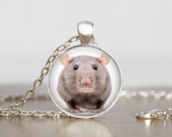 Your Pet Rat's Photo on a Pendant Necklace