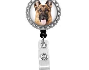 Your German Shepherd Dog's Photo on a Badge Reel