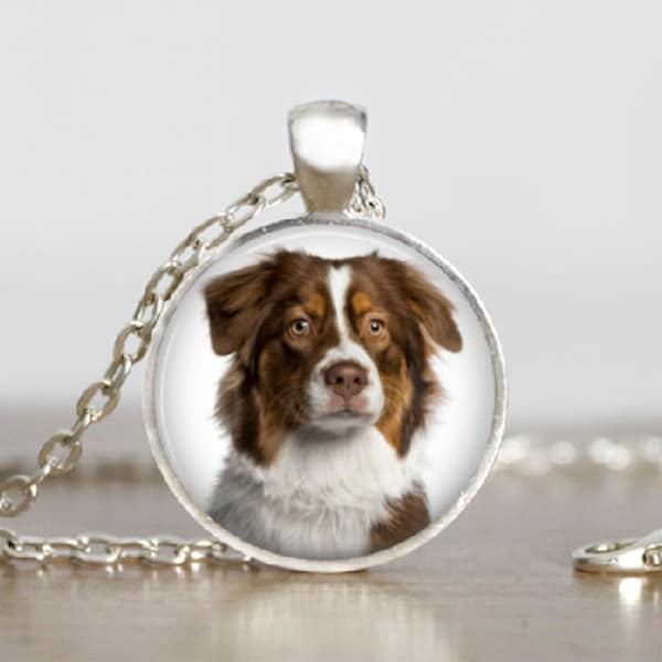 Your Australian Shepherd  Dog's Photo on a Pendant Necklace