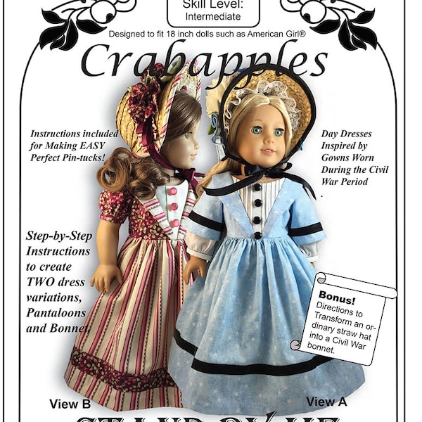 Civil War Doll Dress Etsy