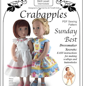 Vintage Inspired - A Girl for All Time - Scallop Trim - 1950&#39;s - PDF Pattern -  Sunday Best -  Instant Download - Crabapples