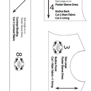 Flutter Sleeve Dress PDF Pattern 18 Dolls - Etsy