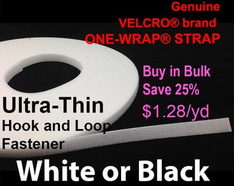 25 Yard Bulk: Genuine VELCRO Brand 3/8" Ultra-Thin Hook and Loop - Doll Clothes