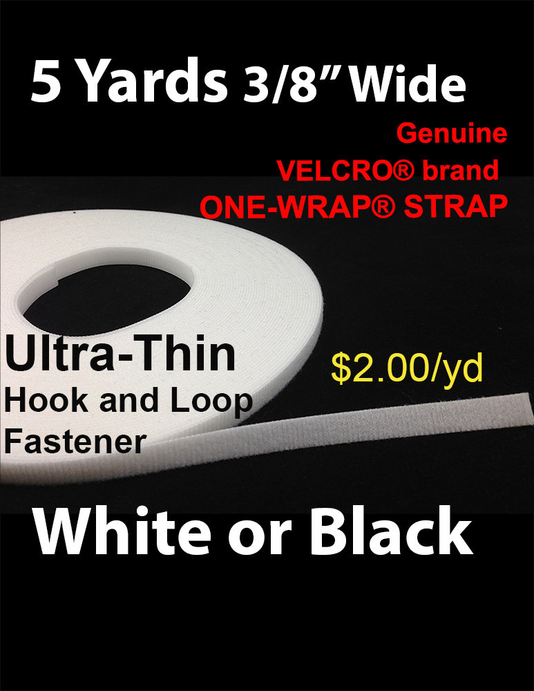 Ultra thin VELCRO® brand hook and loop tape 3 yards 3/8'' double sided doll