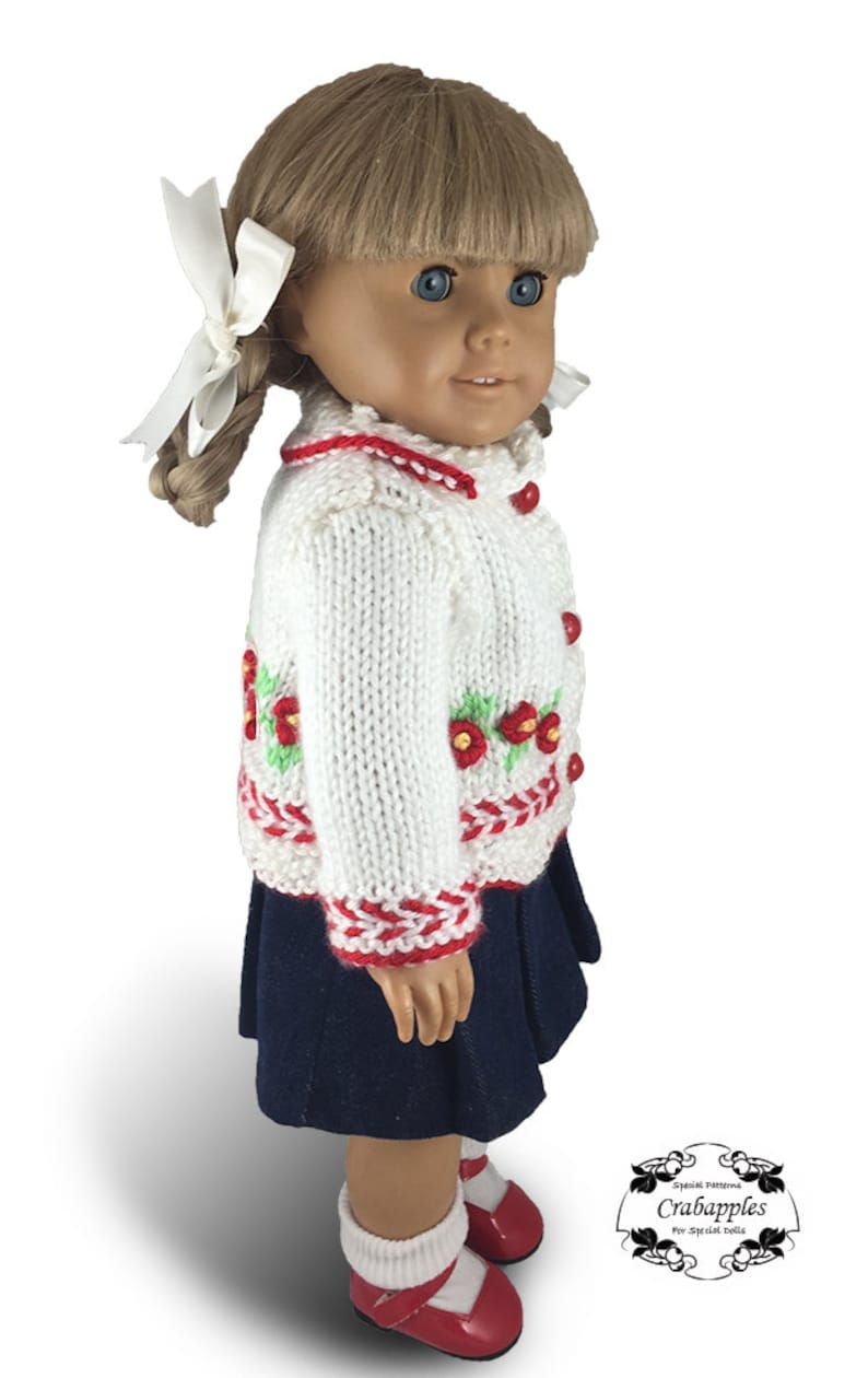 Fair Isle Doll Sweater Knitting Pattern 18 inch doll Etsy