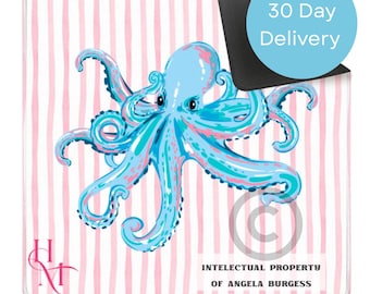 Personalized Mahjong Mat Octopus 33"x33"