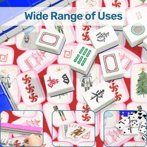 Travel Mahjong Mat Christmas Tiles Mini Mat 20.9"x20.9" image 6