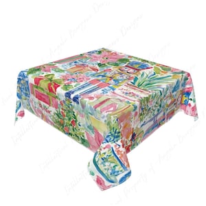 Nutcracker Ballet Square Tablecloth, Mahjong Game Night, Christmas Holiday