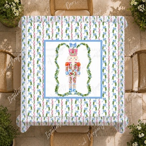 Nutcracker Christmas Mahjong Mat 33"x33", Game or Play Mat