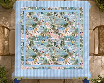 Pickleball Mahjong Mat 33"x33" Country Club