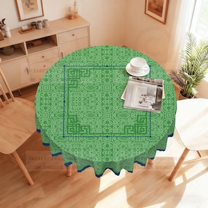 Paradise Mahjong Tablecloth, 60" Round, Keno, Poker, Bunco Game Night