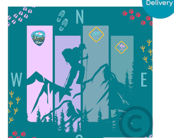 National Parks Explorer Mahjong Mat 33"x33" Adventure Club