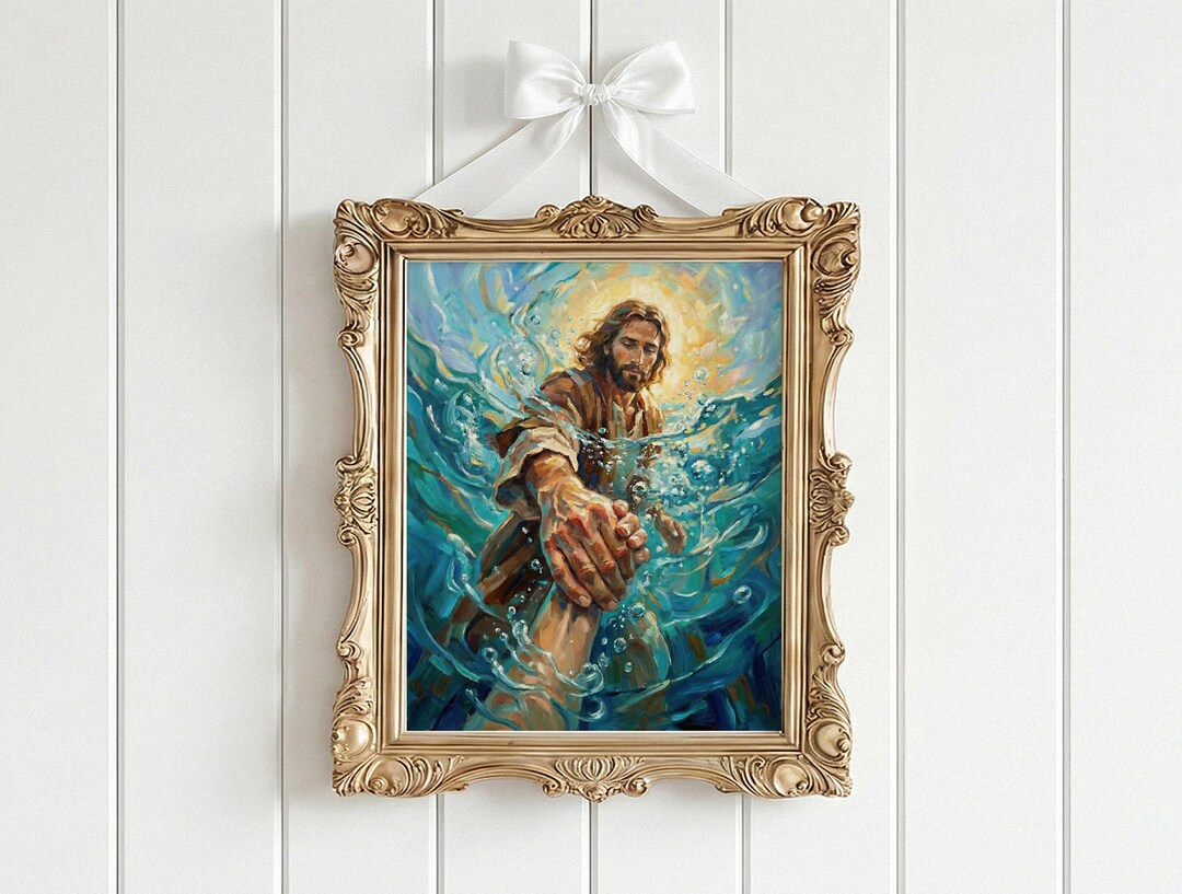 God Rescue Backgrond Hand of God Rescue Art, Jesus Saves Art, Christian Mental Health Gift ...