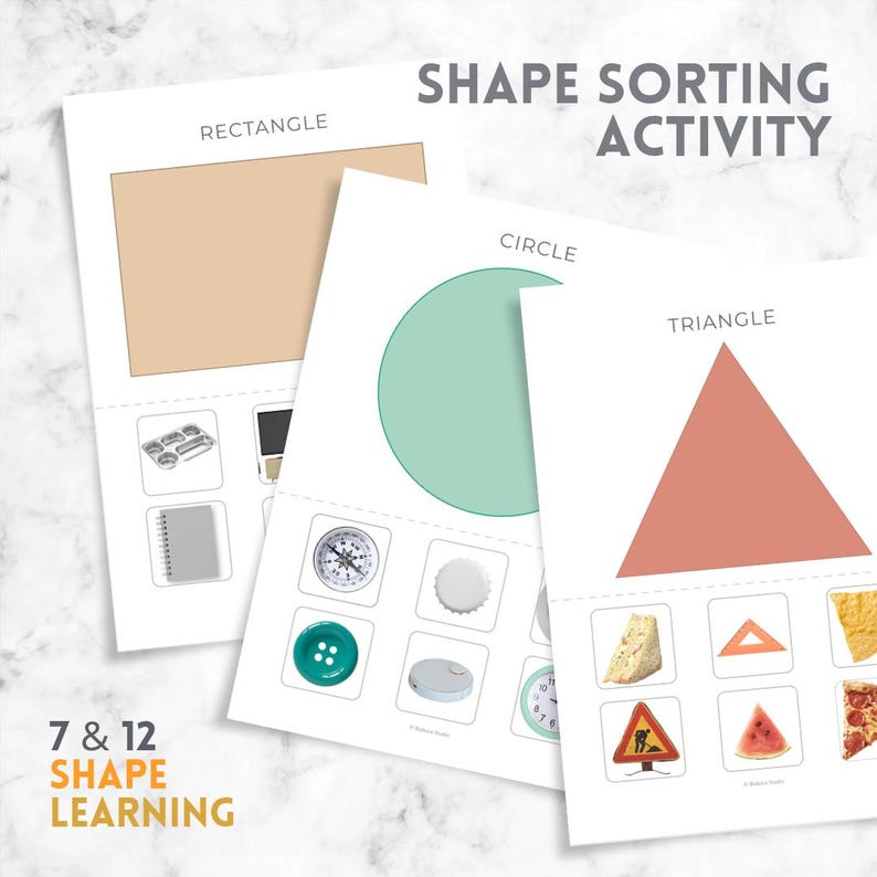 Montessori Shape Sorting Activity | Basic Shape Toddler Learning (PDF ...