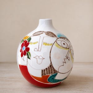 ジョヴァンニ デシーモネ フラワーベース 花器 ピカソ シチリア イタリア製 Giovanni de simone - Etsy 日本
