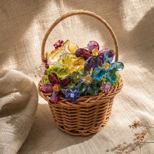 Crystal Flower Bouquet DIY Kit, Beaded Flowers with Tutorial, (Kit-M500)